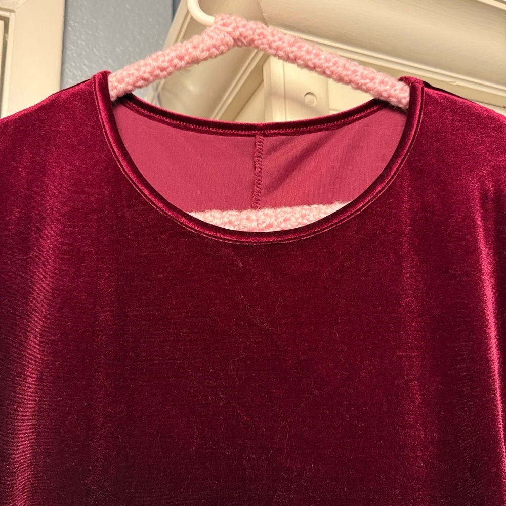 Elegant Velvet Maxi Dress - Red